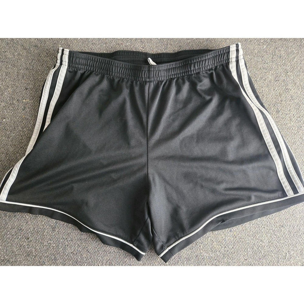 Adidas Climalite Shorts Size Medium Black White Athletic Running Workout Active
